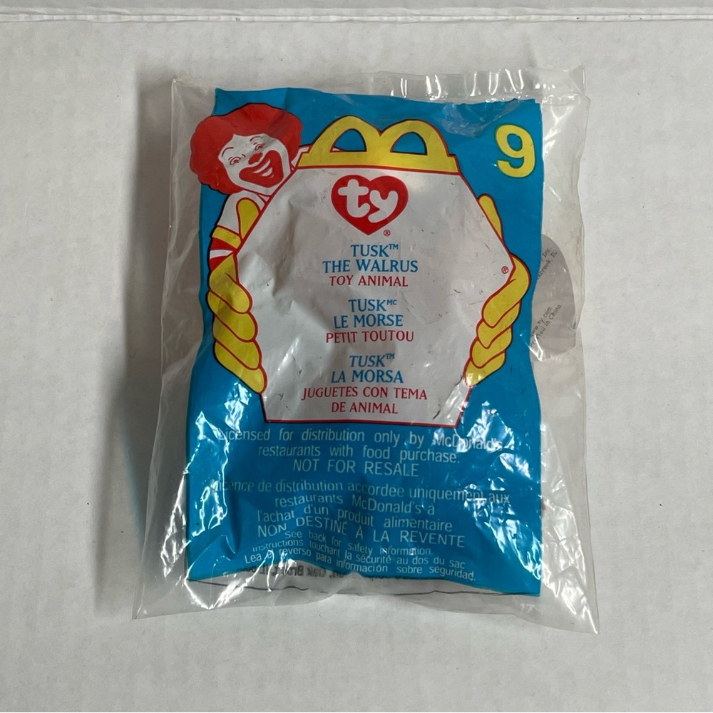 🌸$4🌸 Tusk the walrus - Ty teenie beanie baby miniature plush toy from McDonald’s